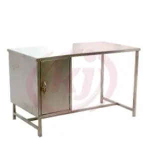 SS Office Table with Cabinet
