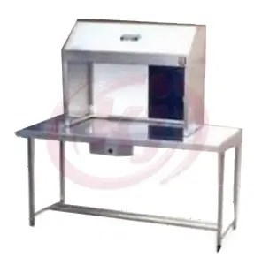 Visual inspection booth with Table